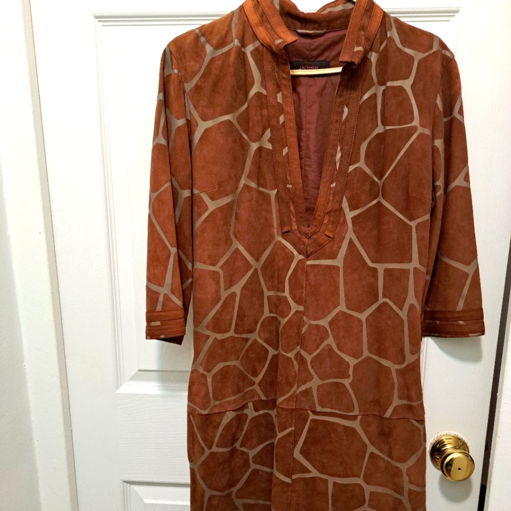 Brown suede dress